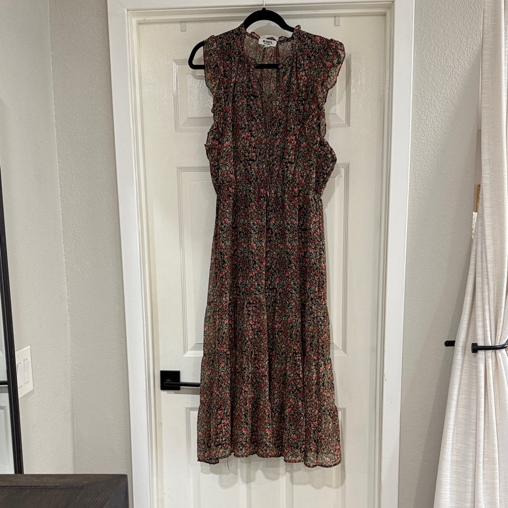 BB Dakota Multicolor Floral Midi Dress